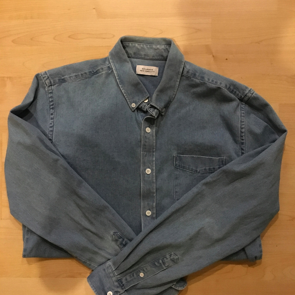 Saturdays Denim Button Down Shirt